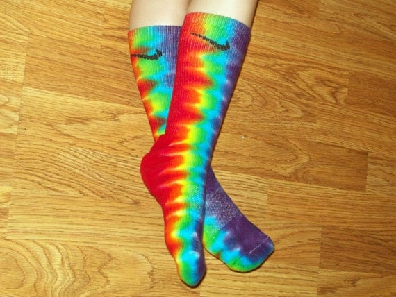 Tie Dye Nike Socks Rainbow nike tie dye socks
