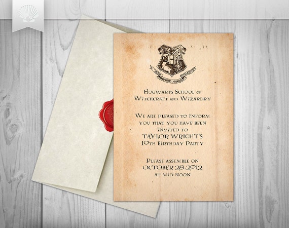 Harry Potter Inspired Printable Invitation // by PantonePearl