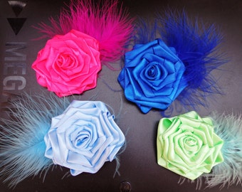 Flowers hair clips for the bachelorette party, girl party, birthday or Bridesmaids hair flowers, FOR THE ORDER. Price for the 1 pcs.