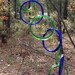RECYCLING COBALTBLUE & GREEN bottles into windchimes, eco friendly and green, wind chime, garden decor, wind chimes,