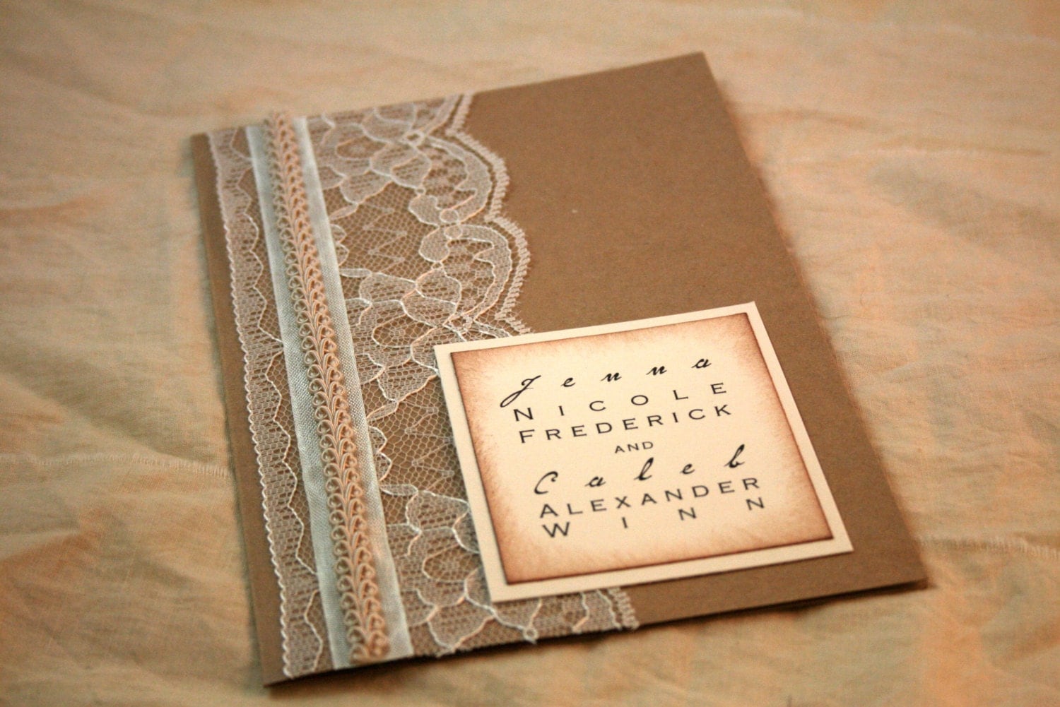 Brown paper for wedding invitations