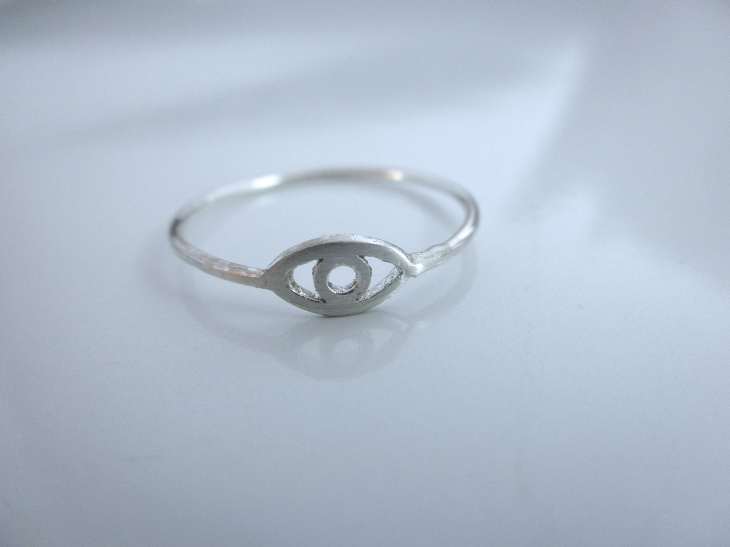 evil eye sterling silver ring