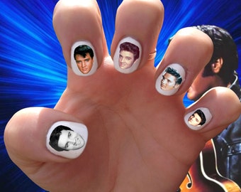 Elvis Presley // Graceland // The King // Nail Decals Transfer // Nail Stickers // Rock N Roll //