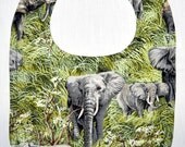 Snap Closure Baby Bib in soft cotton/hemp blend fabric