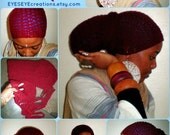 The EEMANI WRAP - Wrapping Tutorial also provided (Link Below) - Crochet Headwrap Turban Dreadlocks