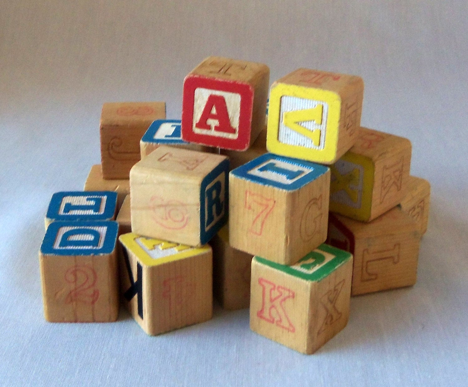 old letter blocks