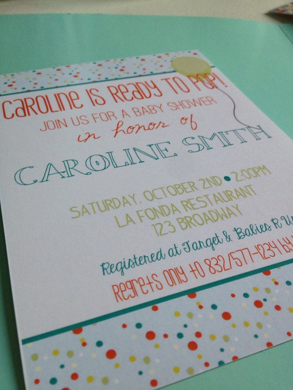 Ready to Pop Baby Shower Invite-Print your own Il_570xn