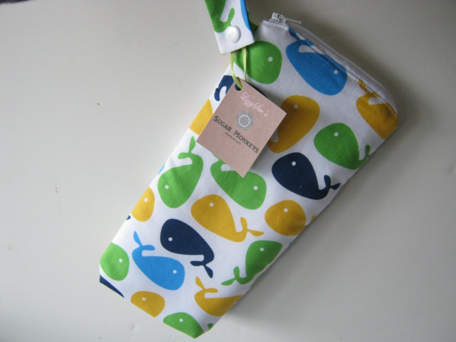 Insulated Baby Bottle Bag in Whales