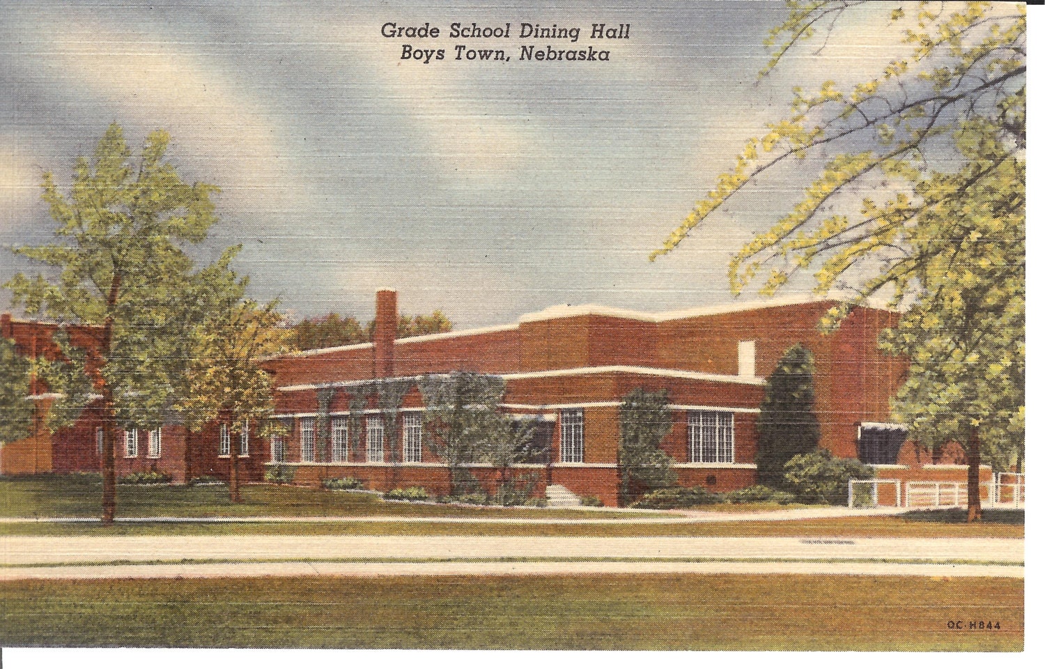 Vintage Postcard Boys' Town Nebraska Grade School