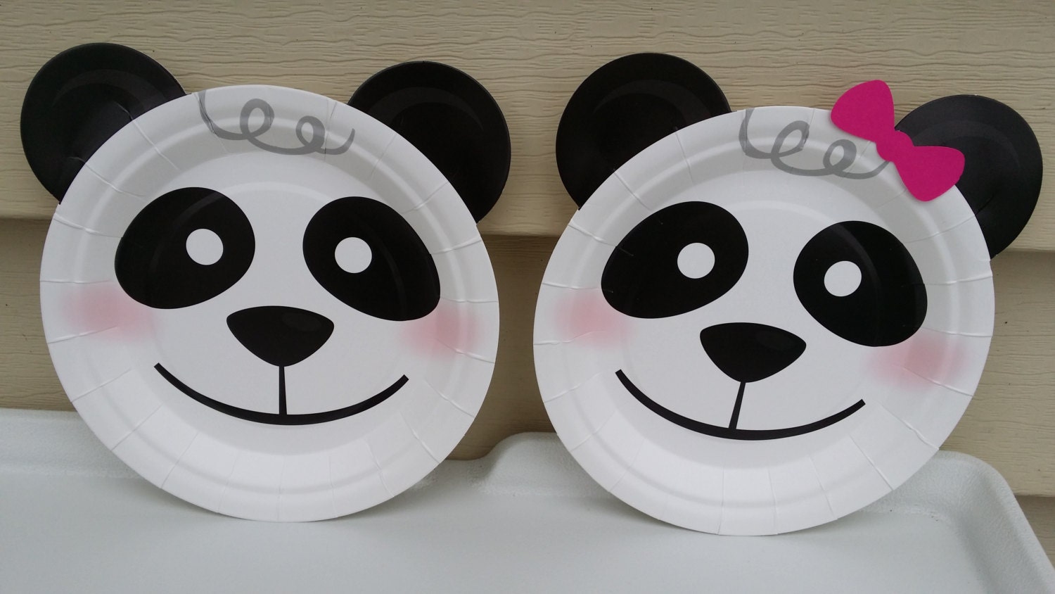 20 panda dessert plates party decoration