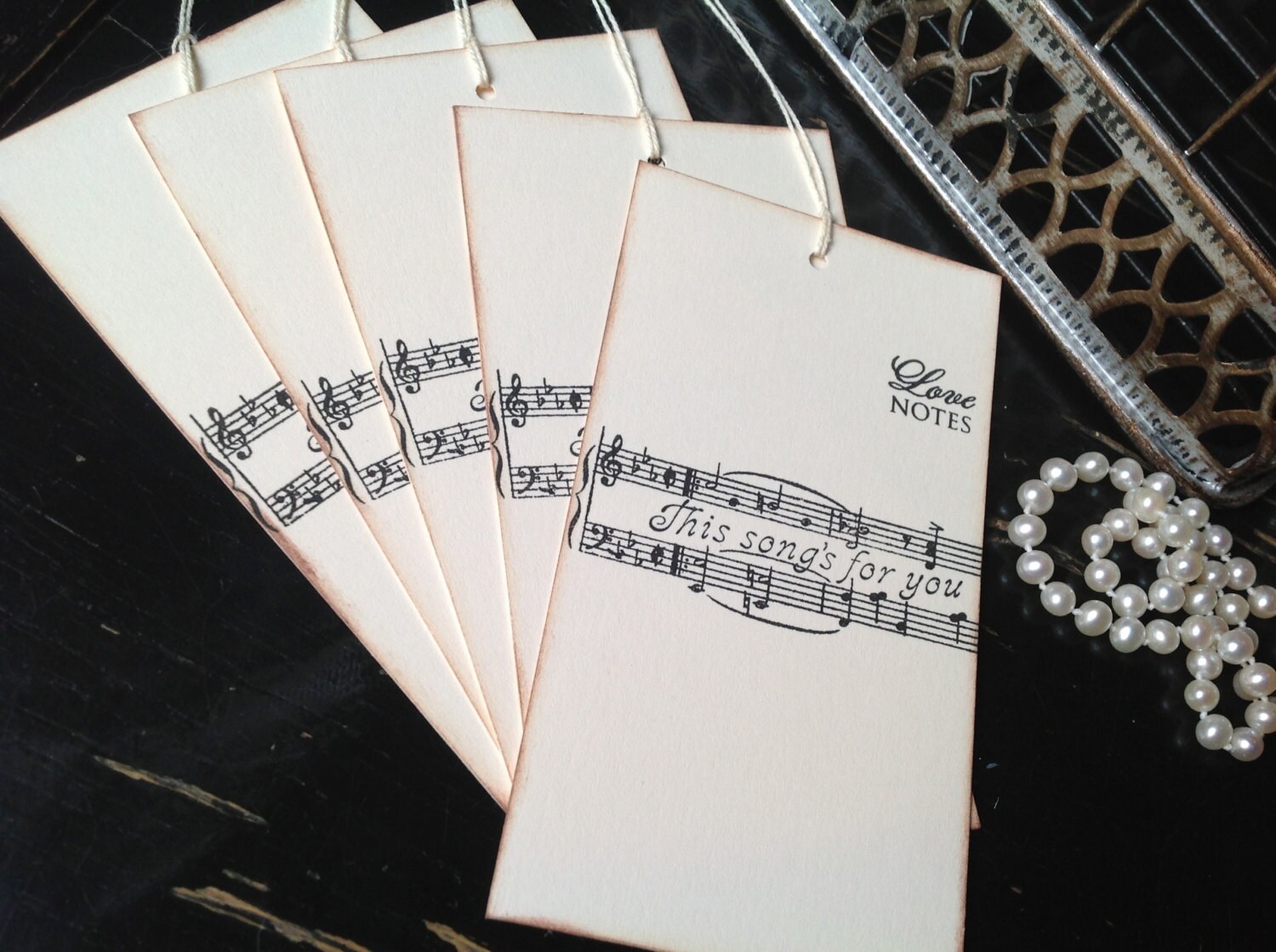 Music wedding wish tags music themed favors music tags