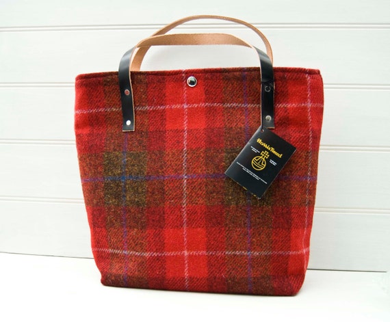 harris tweed large tote bag