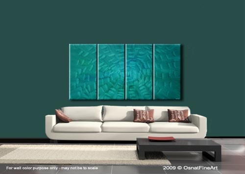 Pintura abstracta moderna contemporánea paleta de acrílico