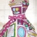 SALE Sweetheart Retro Apron Sweet Home with Hot Pink Polka Dots Circular Flirty Skirt