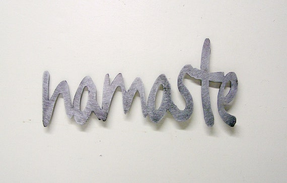 namaste metal word wall decor other words & colours