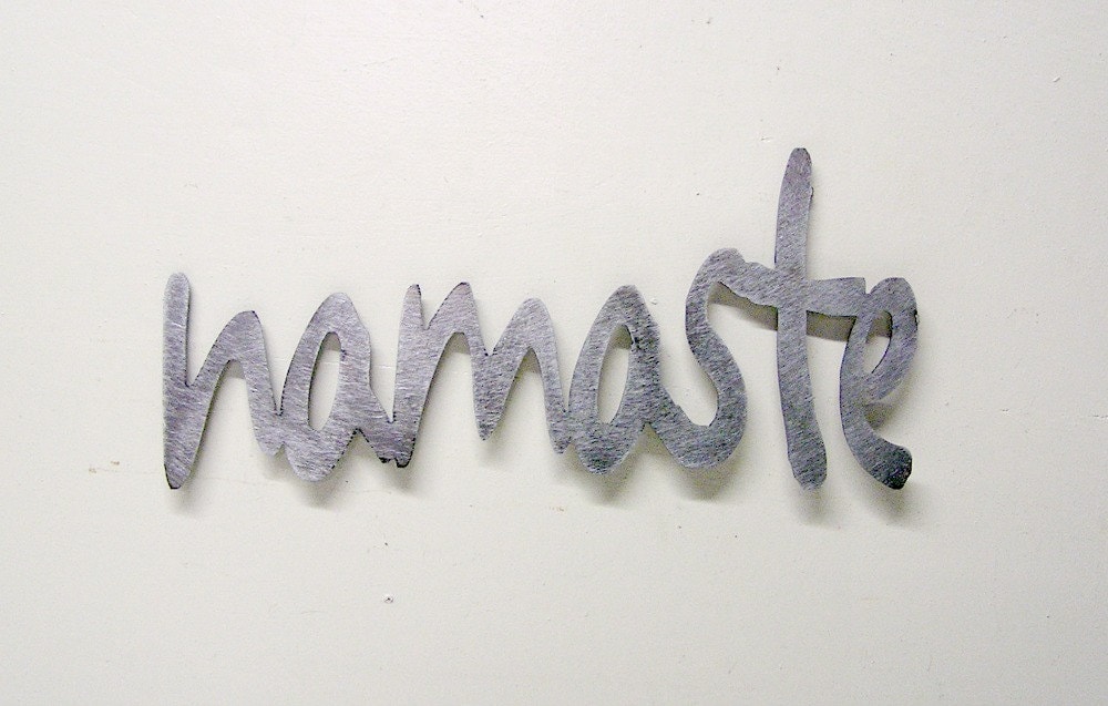 Metal Word Wall Art Elitflat Namaste Metal Word Wall Decor Other Words Colours