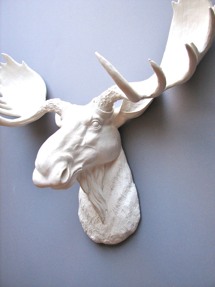 Faux Taxidermy Moose Head Wall Hanging Wall Decor by