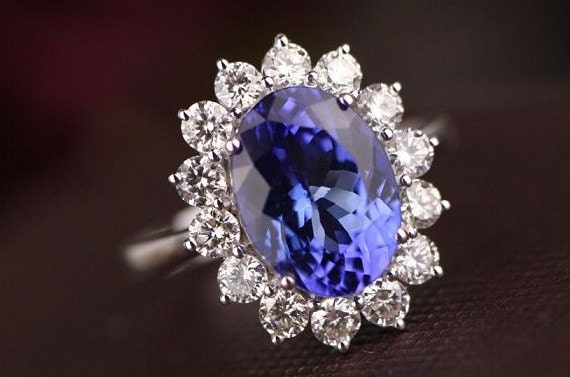Engagement Ring 3.9 Carat Tanzanite Engagement by stevejewelry