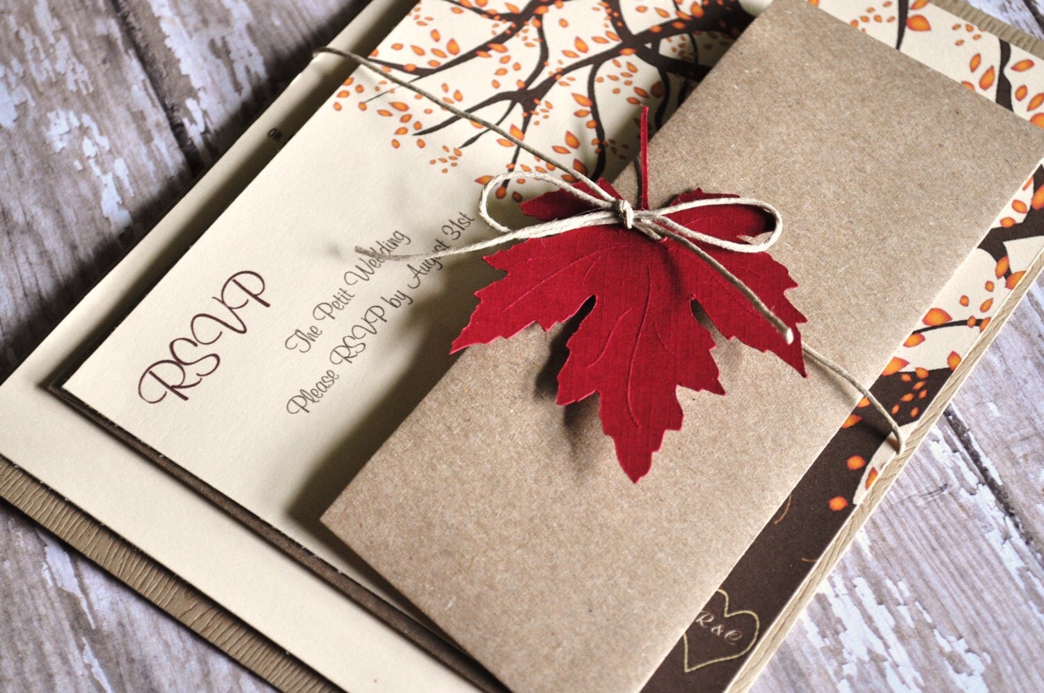 Fall Wedding Invitations Autumn Wedding By Alittlemorerosie