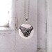 SALE. Necklace "Hands" small, black&white, miniature, "silver" tone accessories, wedding jewelry, Christmas in July