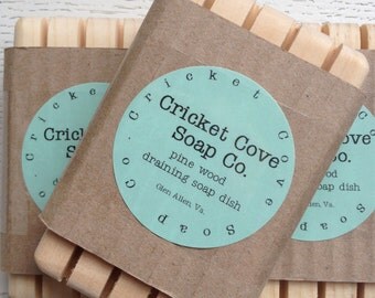 SOAP DISH - Pine Wood Draining Soap Dish for Handmade Soap - Wood Soap Dish - Draining Soap Dish