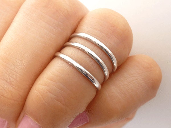 3 Knuckle Rings Sterling Silver Knuckle Rings Above