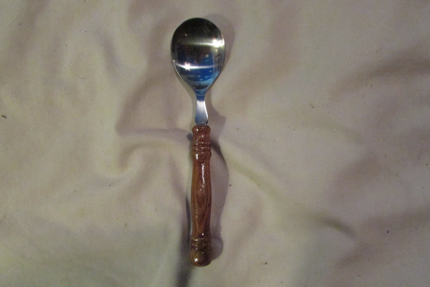 Vintage butter knife sugar set of two stainless Steel with wooden