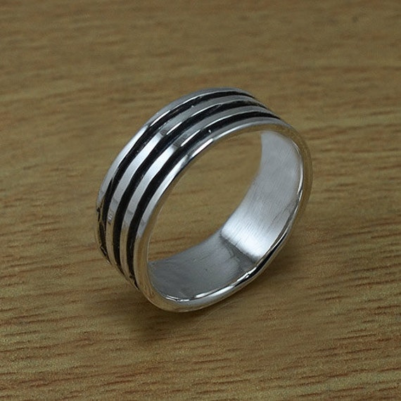 925 Sterling Silver ring Stack Ring Joined Together by handplayart
