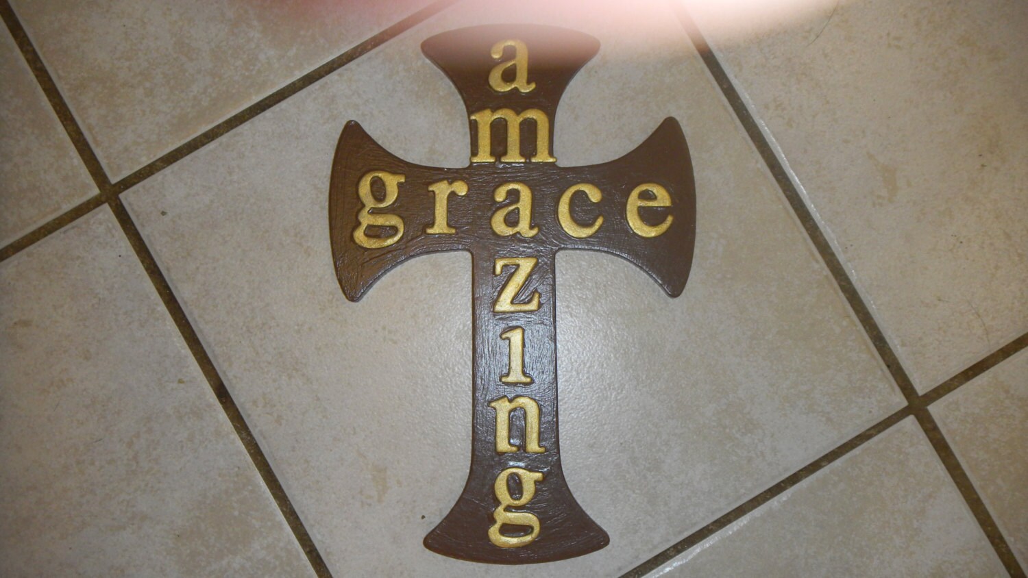 Amazing Grace cross wall hanging