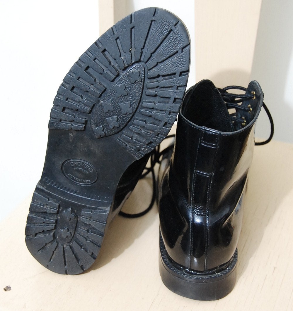 combat boots shiny