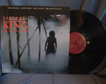 RARE Vintage, "Farewell To The King" Original Soundtrack, Vinyl LP, Record, Basil Poledouris, Og First Press, Nick Nolte, Varese Sarabande