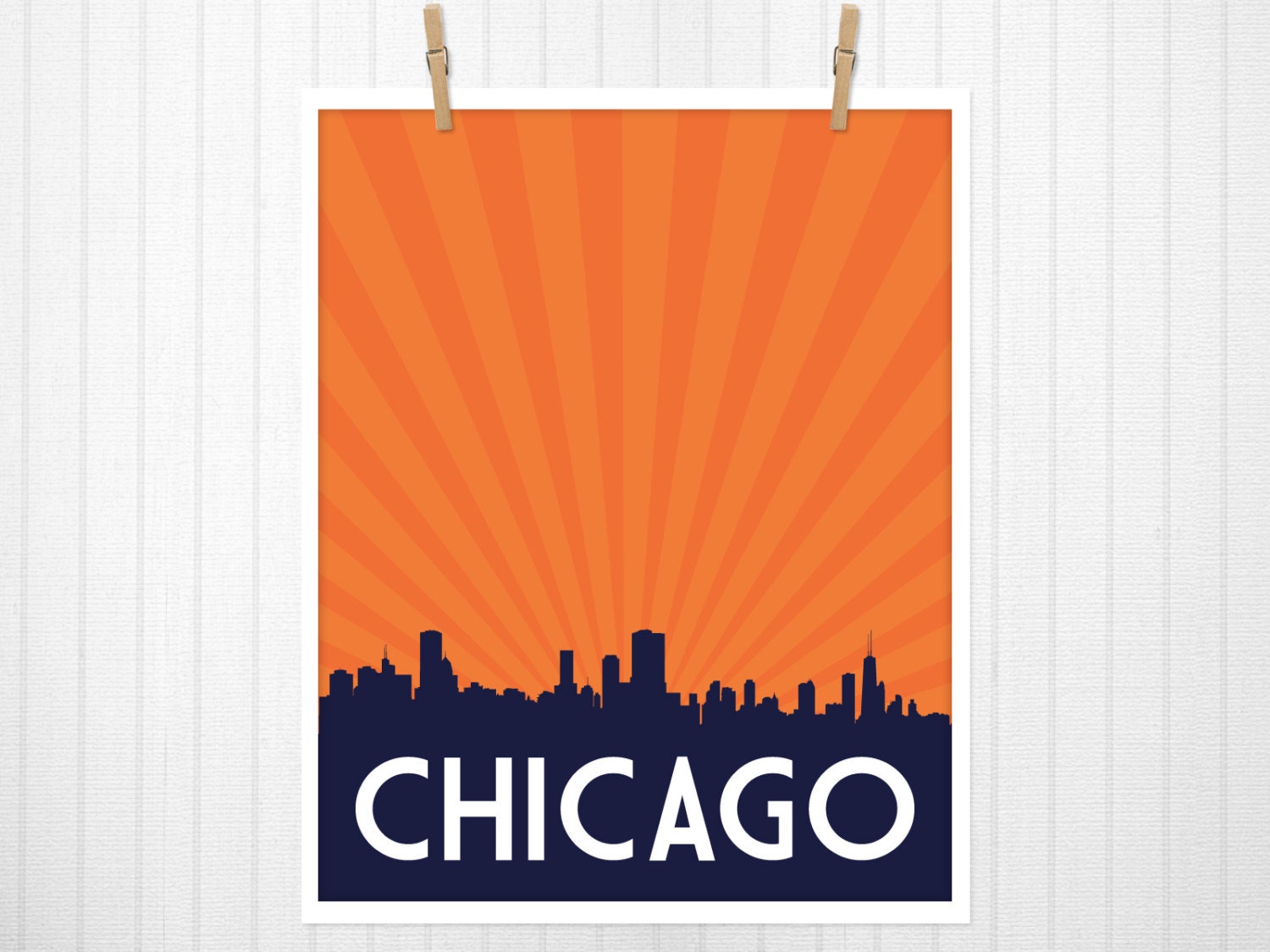 Chicago Chicago Skyline Chicago Poster Chicago Print