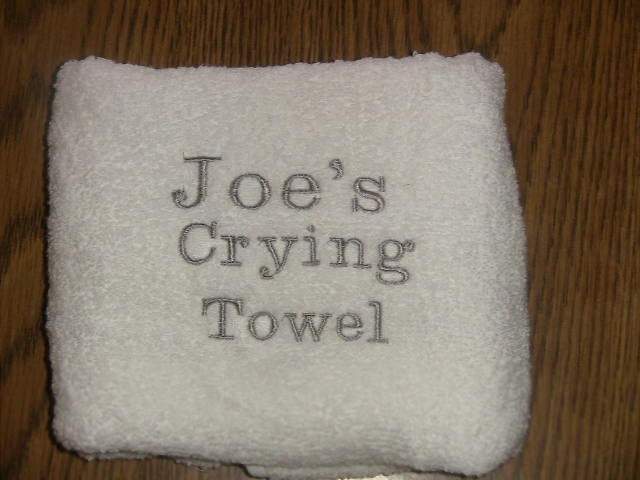 Personalized Wedding Crying Towel Father of the Bride Gift