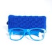 SALE - 50% OFF. Blue Glasses Case, Reading Glasses Cozy, Eyeglasses or Sunglasses Holder.