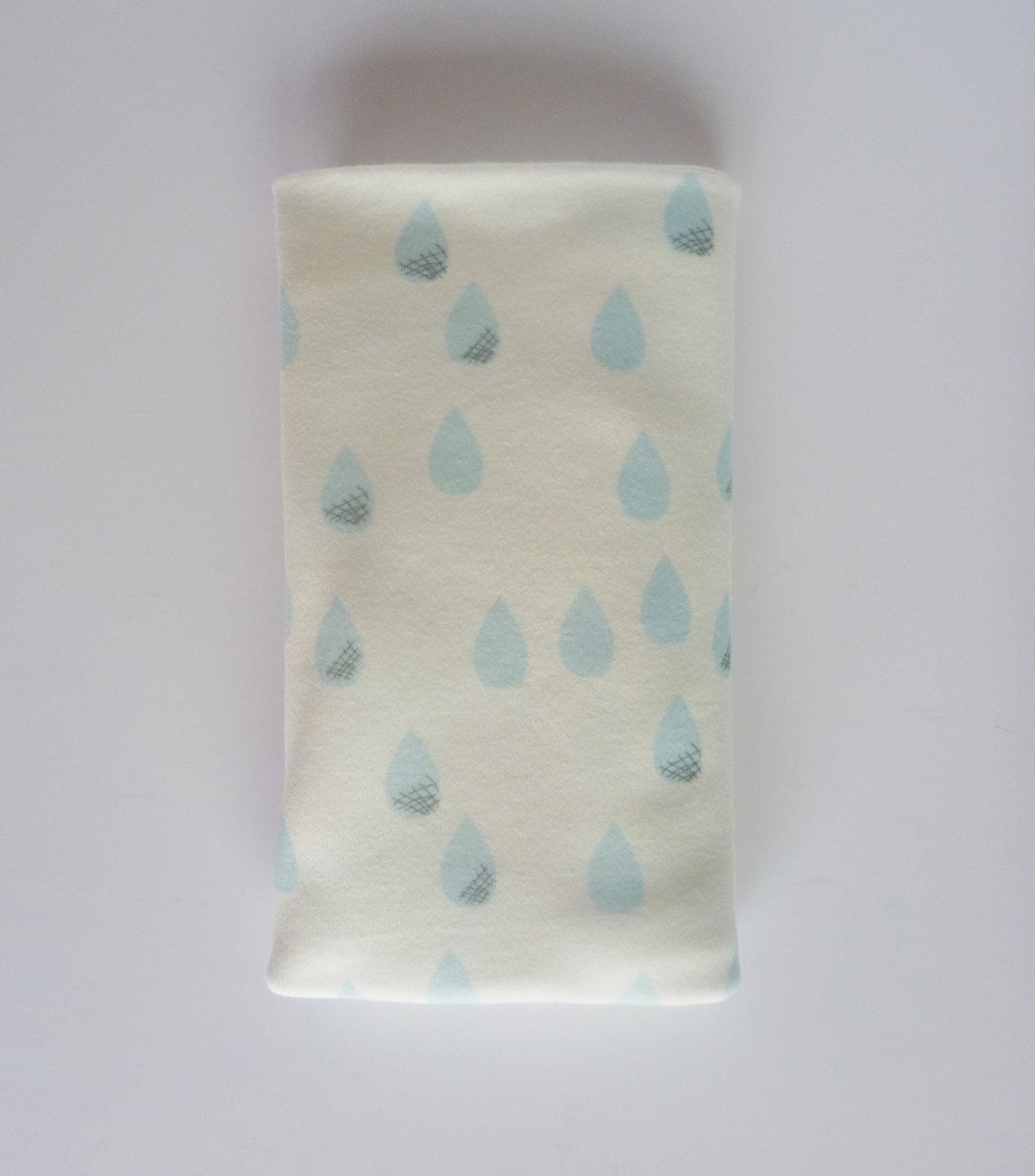 SALE Organic Baby Blanket Mint Raindrops by juniperwilde on Etsy