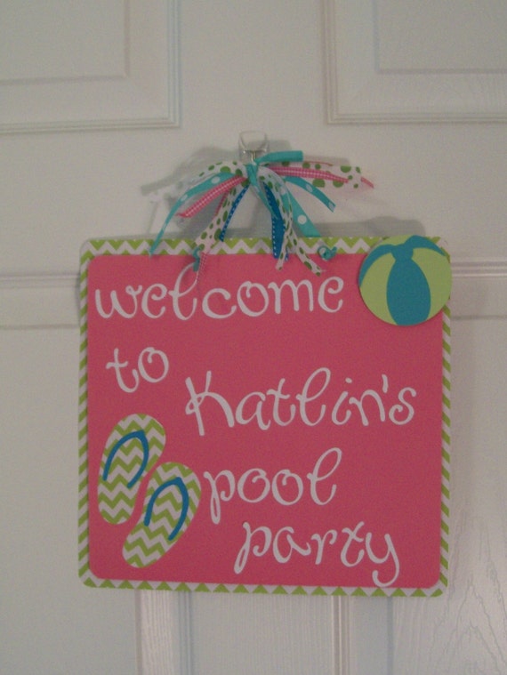 Pool Party Sign to Pool Party Sign Summer Pool
