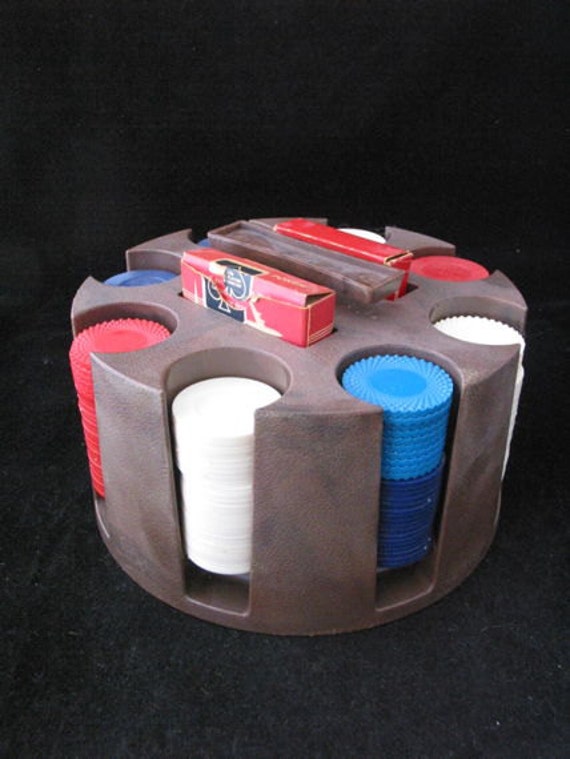 Stancraft Poker Chip Caddy on Rotating Base by FoxyFineVintage