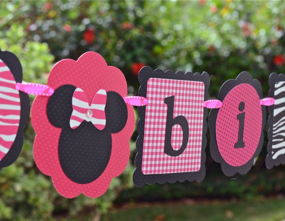 Items similar to Minnie Mouse Banner on Etsy