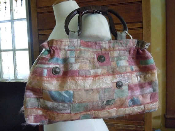 Original Designer Handbag OOAK Womens Handmade Bag Rose Pink