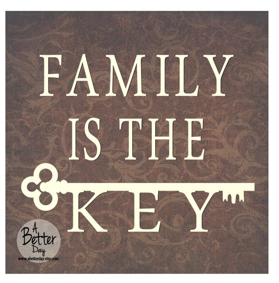 Family is the Key FREE SHIPPING by ABetterDay on Etsy