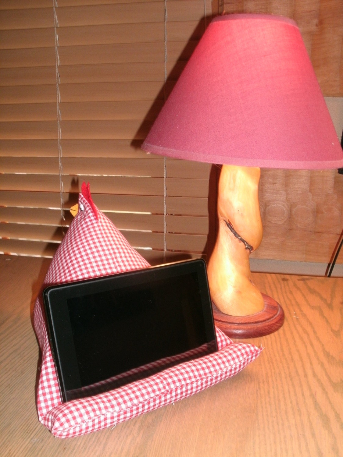 Ipad Tablet Kindle stand wedge bean bag lap by HeddabellesLLC