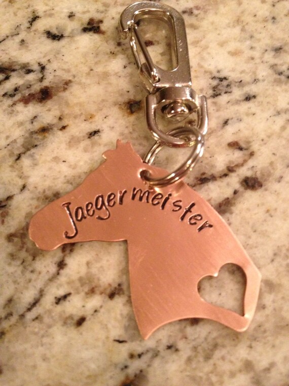 Personalized Horse bridle tag custom keychain ID tag