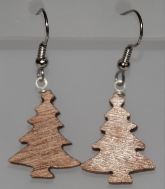 Tree Earrings Scroll Saw
