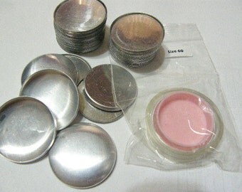 100 Aluminum Flat Back Self Cover Buttons Size 60 (1 1/2")