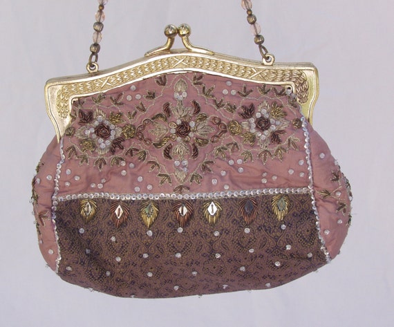 dusty pink evening bag