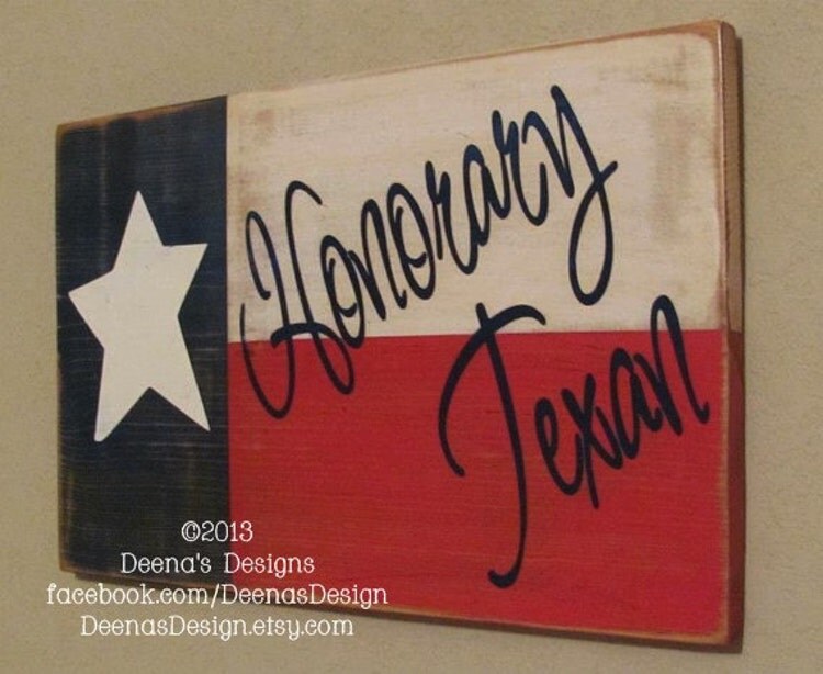 Texas State Flag Wall Hanging Texas Flag Wood by DeenasDesign