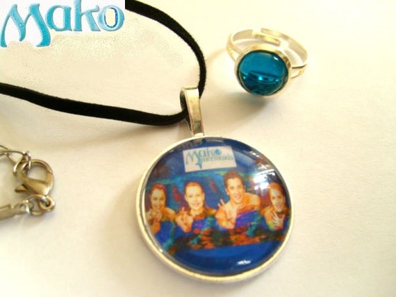 Mako Mermaids necklace and moonring. mermaid by