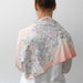 Pastel Silk Scarf Vintage Kimono Fabric Floral Silk Scarf OOAK Silk Scarf