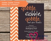 Gobble, Gobble, Gobble Thanksgiving Invitations - Printable Thanksgiving Dinner Invitations Il_170x135