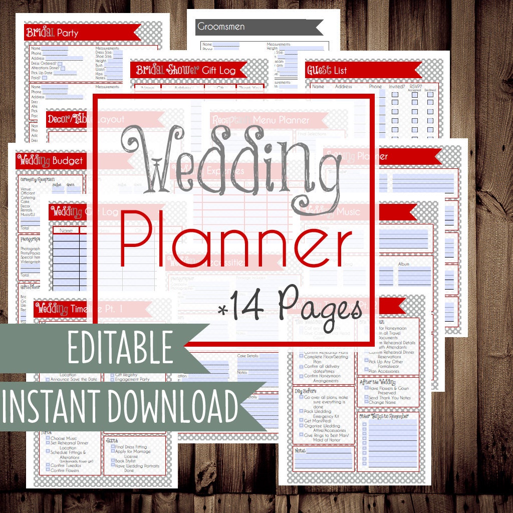 50% OFF Wedding Planner DIY Wedding Binder Wedding Planner